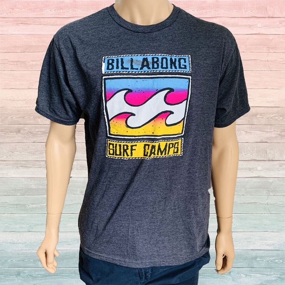 Billabong Other - Billabong Surf Camps Color Wave Graphic Tee